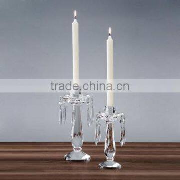 elegant crystal cut glass candle holder for table centerpieces