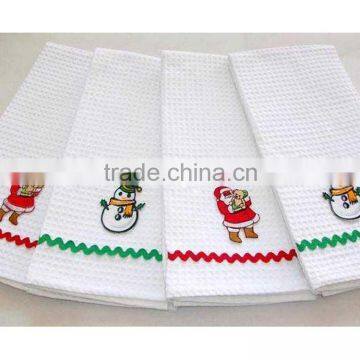 embroidery waffle weave kitchen dish towels