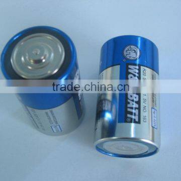 1.5V R20S D UM-1 W&S BATT Metal Jacket Carbon Zinc Cell (Battery) (OEM)