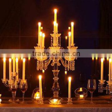 new design pillar crystal candle holder