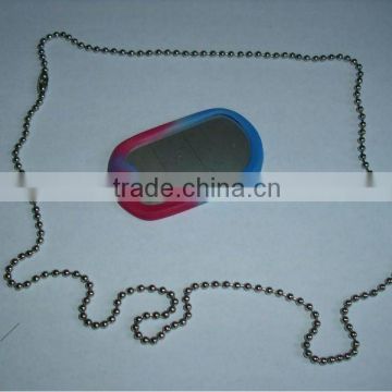 70cm Ball Chain,Dog Tag, Rubber