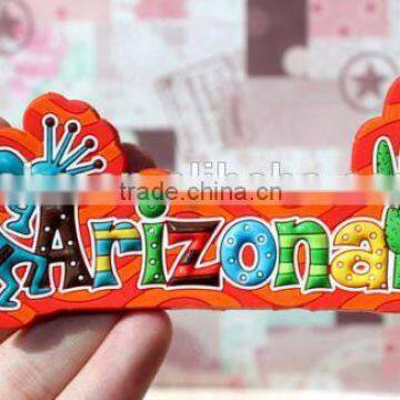 Custom TOURIST SOUVENIR Arizona USA Rubber FRIDGE MAGNET Colorful pantone soft pvc fridge magnet ----DH20464