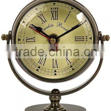 Home Decor Table Clock -Style Table Top Desk Brass Clock Collectible Watch 2058