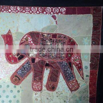 Square Ethinic Wall Hangings Elephant Tapestry photo-4