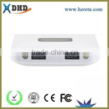 high capacity dual usb battery power bank charger