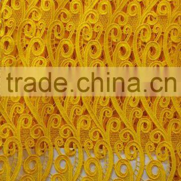 CL4062-6 yellow French lace,chemical lace,nice new design lace fabric