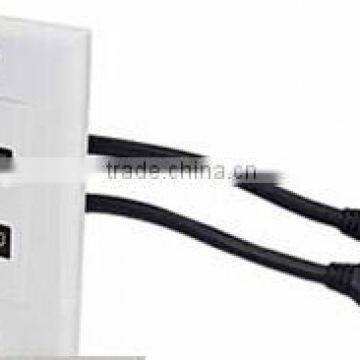 High quality Multifunction Wall Plate HDMI wall plate with two cables