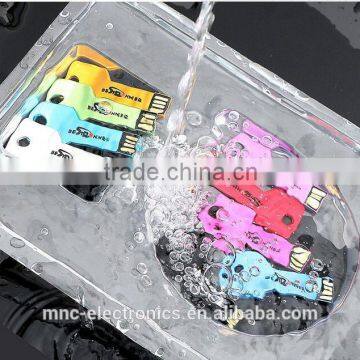 USB 2.0 Flash Memory Drive Pen Flash Stick U Disk Thumb Drive key Shape Portable 9 Colors MINI METAL USB FLASH DRIVE