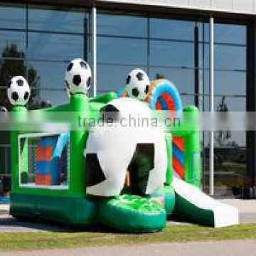 inflatable footable bouncing castle with slide