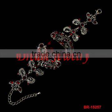 fashion design red rhinestone bracelets