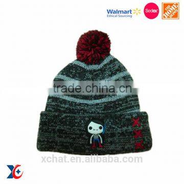 Audit by walmart custom warm snapback hats wholesale custom embroidered beanie