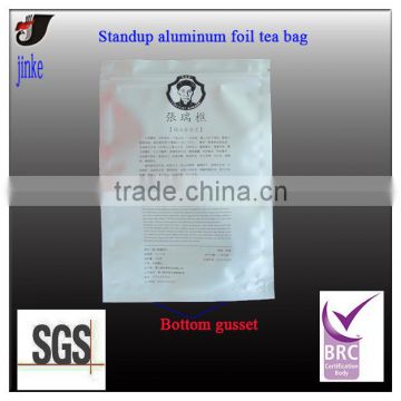 Stand up aluminum foil bag for tea