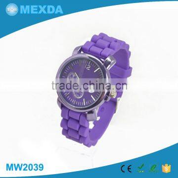 Lady fashion design alloy case silicone strap japan movt quartz watch