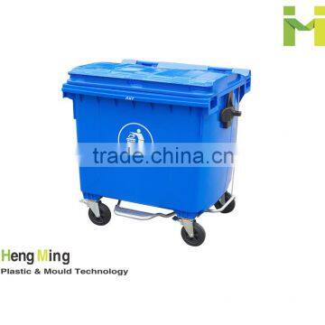 hot 1100L wheeled plastic waste basket