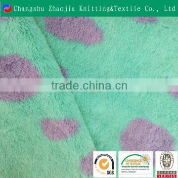 Fashion printed Long Hair PV velvet Fabric for blanket fabric