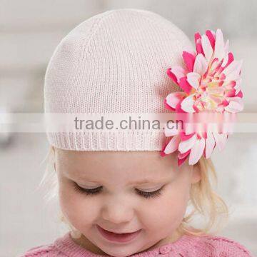 DB1591 dave bella 2014 autumn baby hat infant cap knitted fashion caps and hats with flower