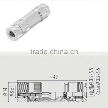 3 pin shield M8 connector (L102-M8-T0304)