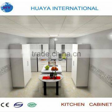 high gloss white PU lacquer kitchen set made in china