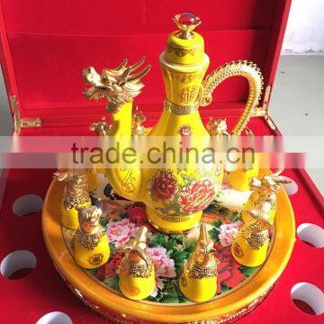 12 Zodiac Yellow Ceramic Wine Cups,artistic Ceramic Cup photo-6