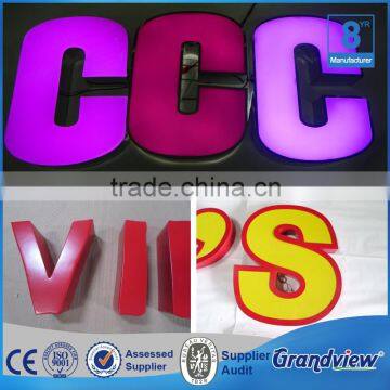 Front light acrylic channel letter sign wall luminous word