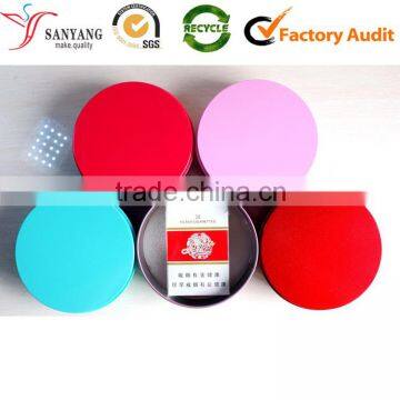 Yiwu made round cylinder metal tin box for storage packaging seed food candy chocolate