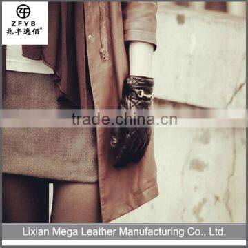 High quality cheap custom lady sheepskin leather gloves