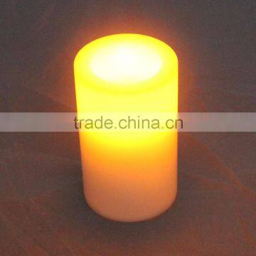 White pillar dewatering battery operated led candle for hanging lantern or home,church decor