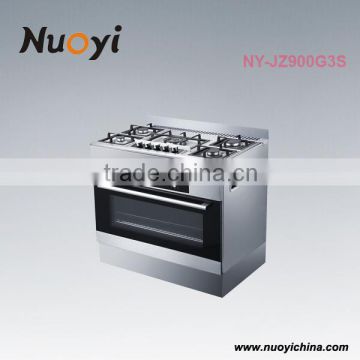 Hottest new 2016 ce approved freestand 5 burner gas cooker with electric oven stove