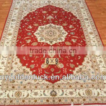 6x9ft handmade wool silk mixed rugs