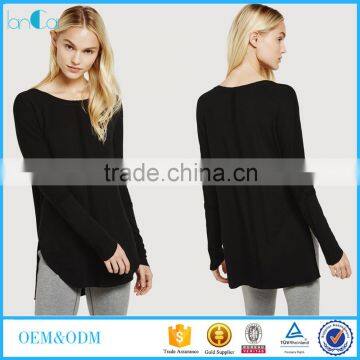 Alibaba wholesale women clothes black long sleeve fashion design lady blouse