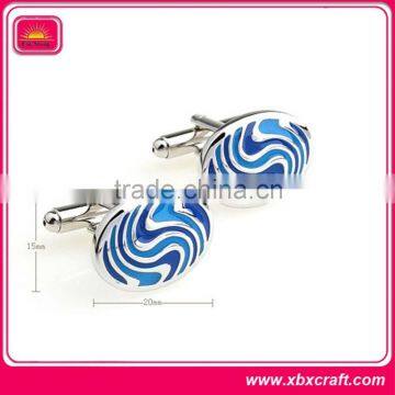 custom simple and decent design cufflink with enamel