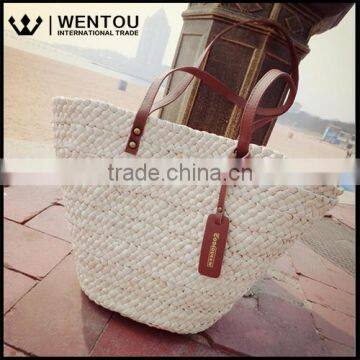 Wholesale Beautiful Straw Hook Environmental Woven Straw Beach Bag