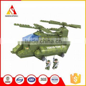 Factory price military transport helicopter blocks building toy