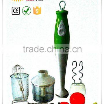 Electric Plastic hand food blender with stainless steel feet