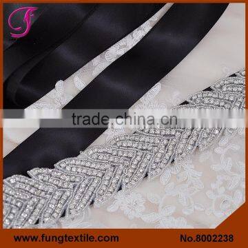 FUNG 8002238 New 2016 Fashion Crystal Beaded Sash Diamond Weddding Accesories Sash,Wedding Sash Belt photo-6