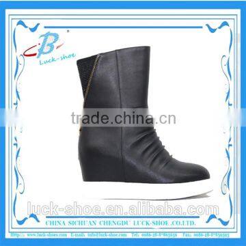 Genuine leather upper boots for women,Height increasing boots,new design boots of 2016