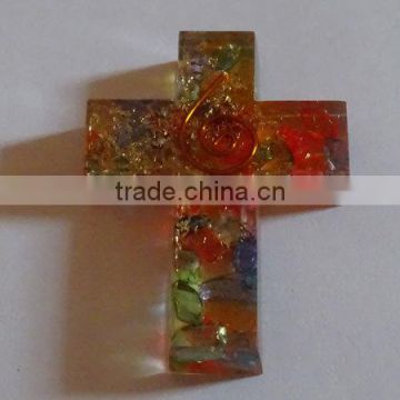 7 Chakra Mix Cross Shape Pendant : Wholesaler Manufacturer