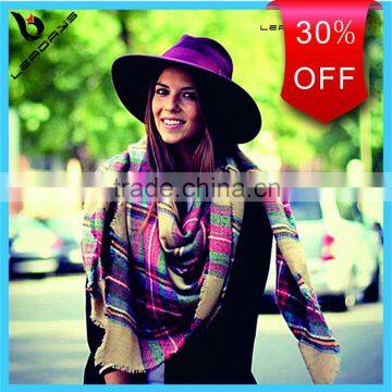 Hot Selling 2015 Brand Name Tartan Plaid Oversize Viscose Fashion Scarf, Lady Scarf photo-6