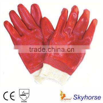 Cotton Interlock PVC Coated Safety Work Glove, chemical gloves