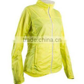 Woman outwear suntan-proof wear UV-protection wear breathable windbreaker Yellow