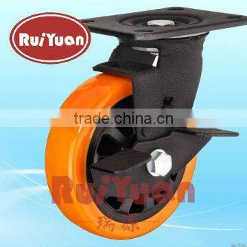 Heavy duty castors with Plastic on polyurethane wheels