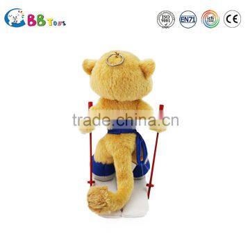 2015 Best Selling Excellent Quality Plush Ski Tigers