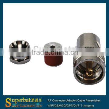 UHF Clamp Plug coax connector for LMR195 uhf connector