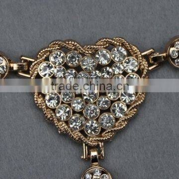 heart shape Slipper with A stone Decoration Accessories Metal Shoe Buckels Made In China Factory