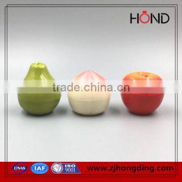 cute lemon peach pear shape pp plastic packaging promotion for children face cream,pp skin cream container,pp cream jar