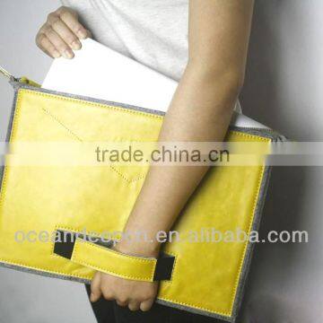 yellow eco felt case wool bag for macbook bag factory price