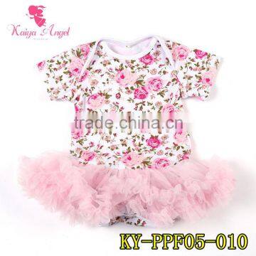 summer cotton rompers toddler jumpsuit flower prints bloomers baby girl's beautiful pink romper