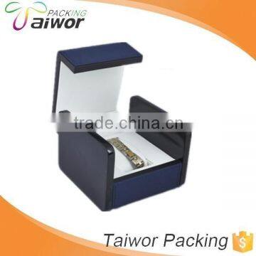 Customized High End Hinged Flocking Sofa-like Watch Packaging Box with Insert