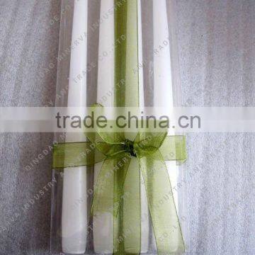 White scented conic rod candle