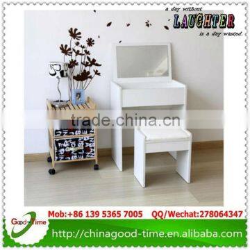 cheap price wooden dressing table with mirror and stool